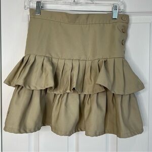 French Toast double layers ruffled skort